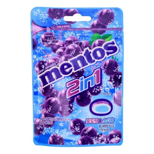 Mentos 2in1 grape soda 45g