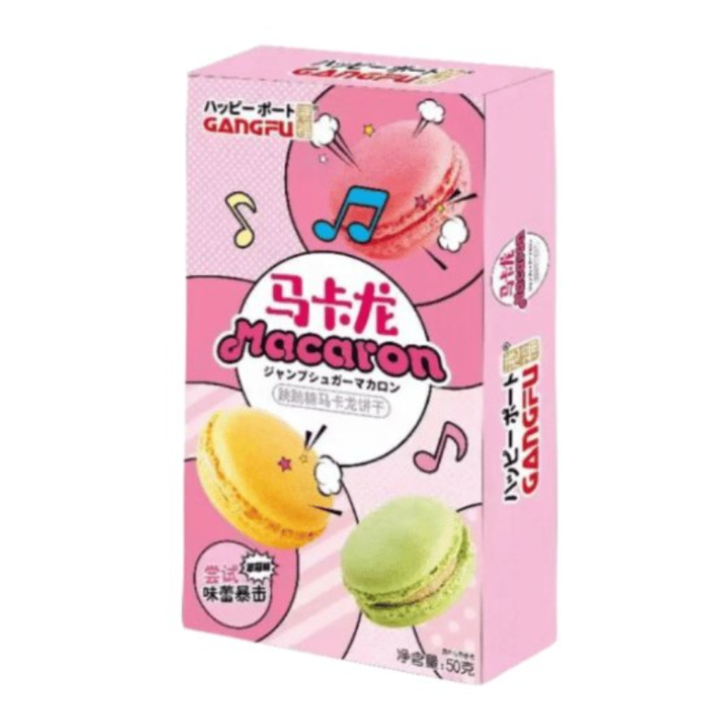 Gangfu Macarons okus jagode popping candy 50g