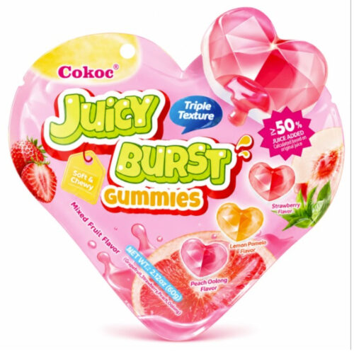 Cokoc Juicy Burst gummy triple Texture mixed fruit 60g