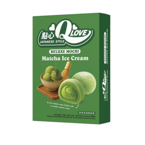 Qlove Deluxe Mochi okus Matcha Ice cream 168g