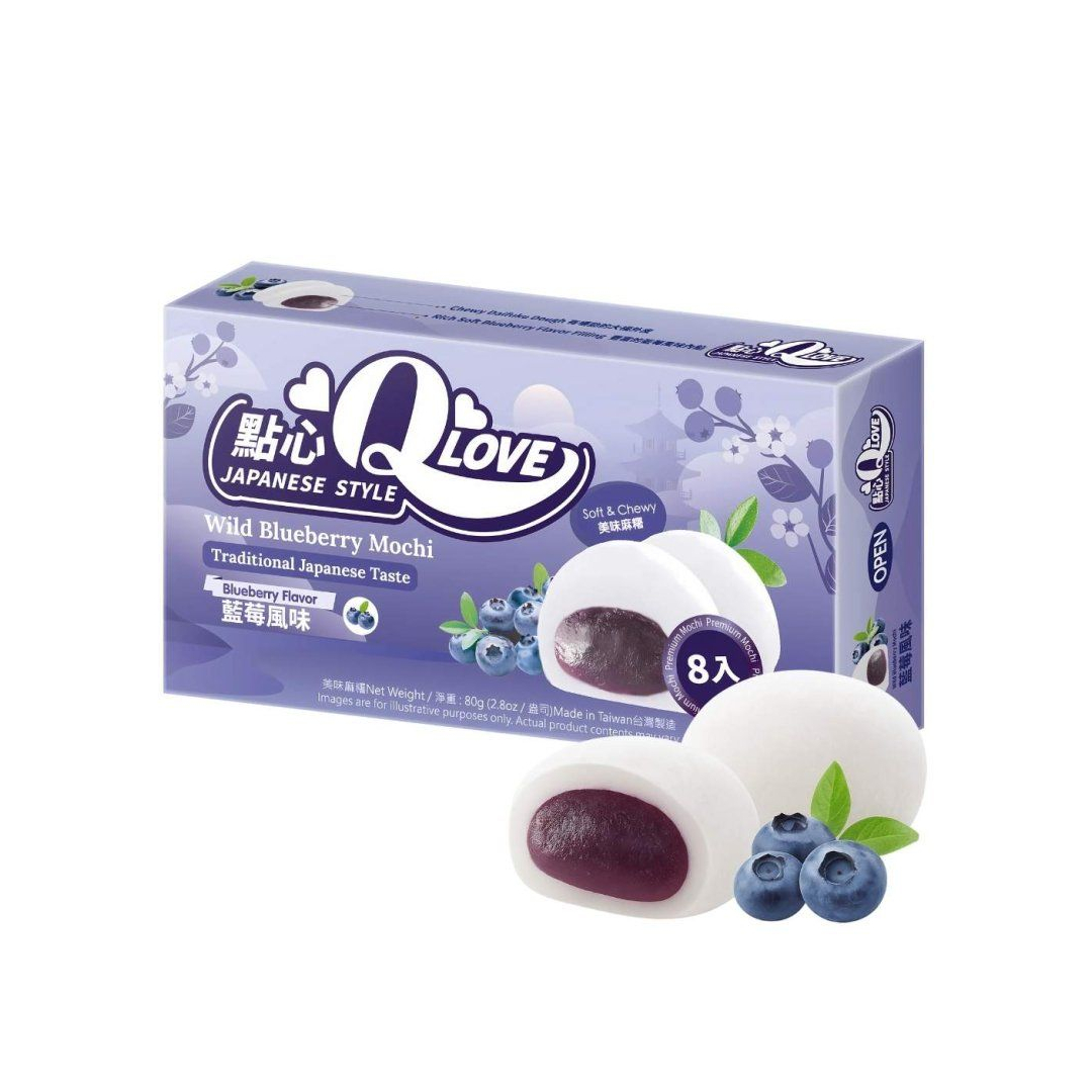 Qlove mini mochi okus šumske borovnice 80g